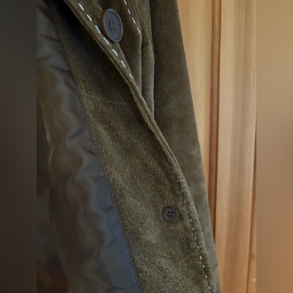 Brandon Thomas Brown Suede Women's Jacket Top Stitched Patch Pockets Size Med - Picture 8 of 16
